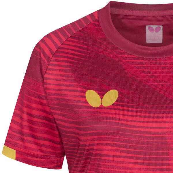 Butterfly USA Team 25 Lady Shirt - Red - Front - Logo